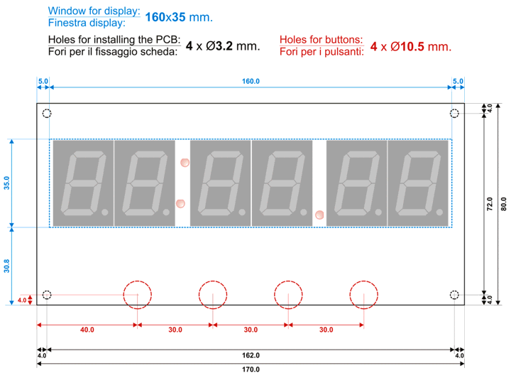 Dimensions and Holes of PCB